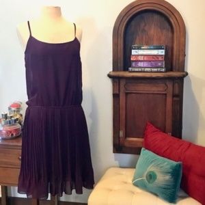 Purple Pleated Slip Dress by Accidentally in Love, size S